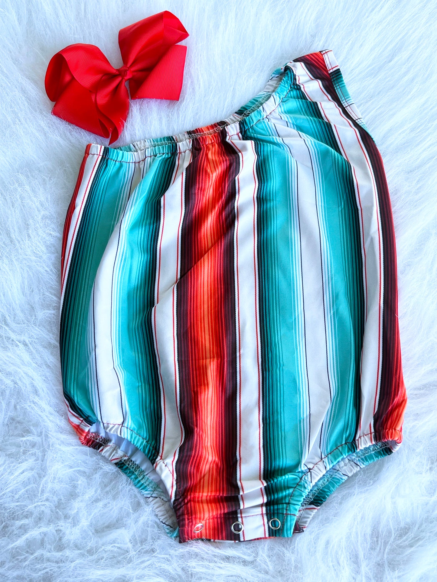 Blue Serape One Shoulder Leotard