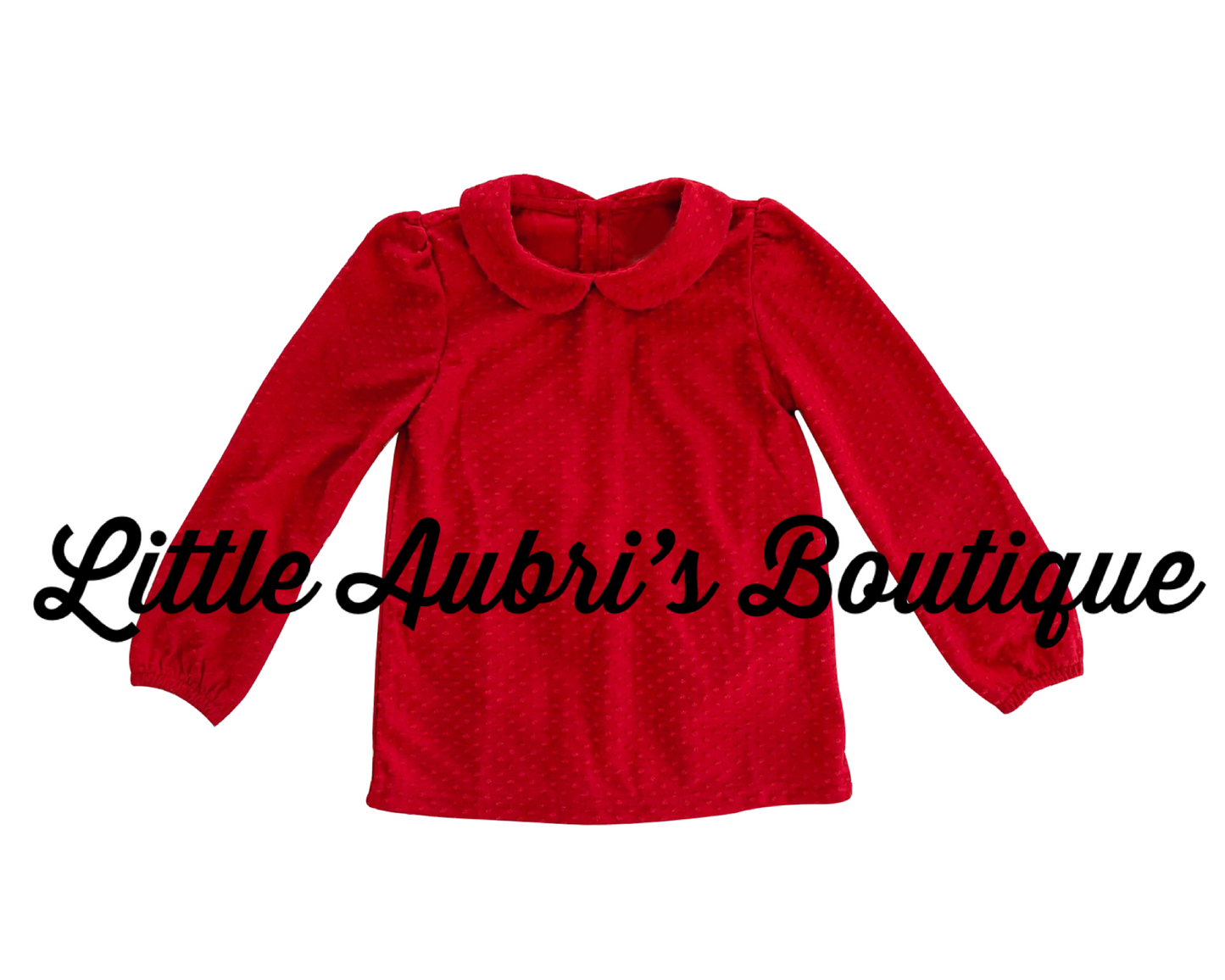 PREORDER Red Swiss Dot Peter Pan Collar Shirt CLOSES 7/28