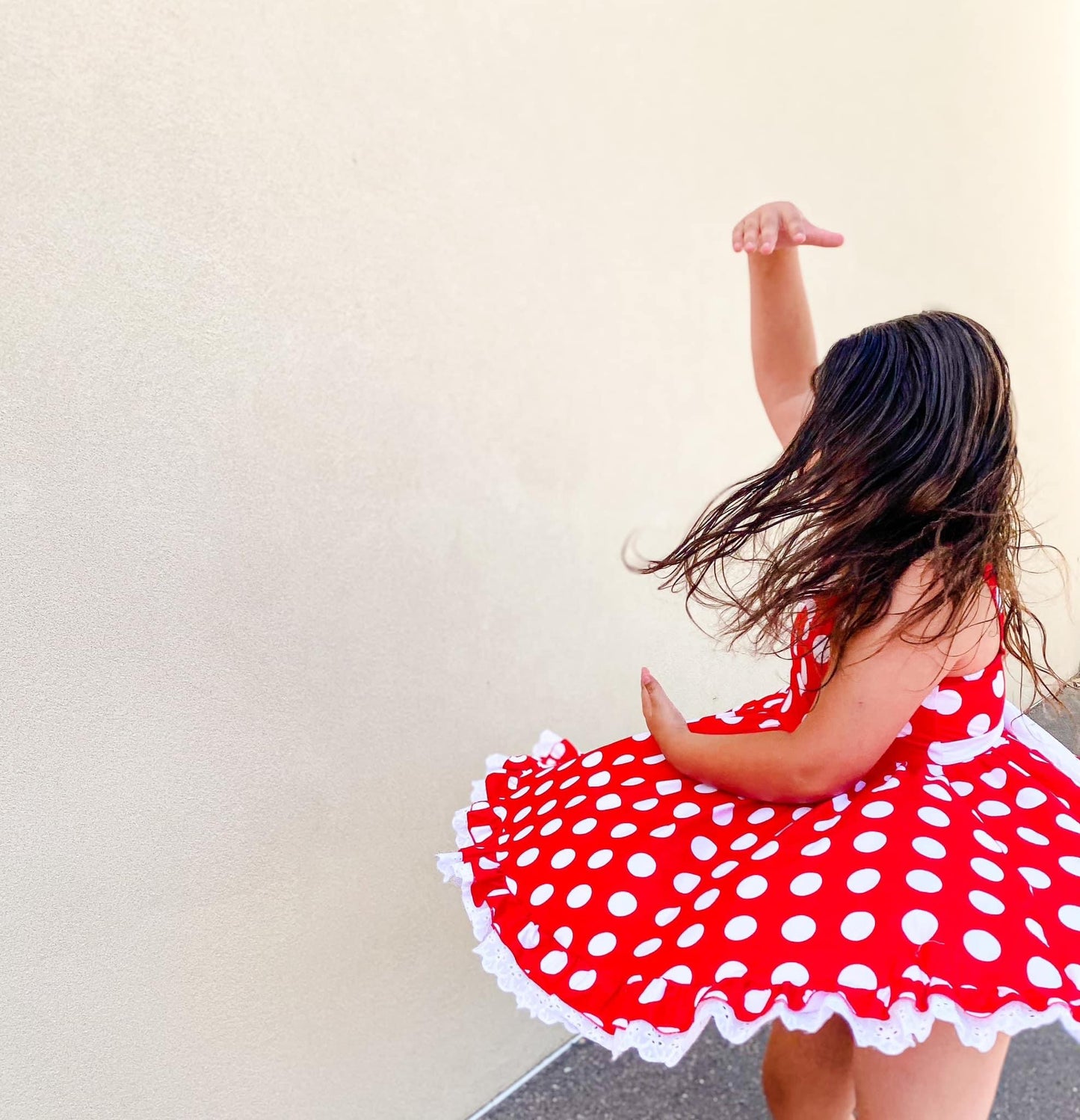 Red Polka Dot Mouse Ruffle Dress