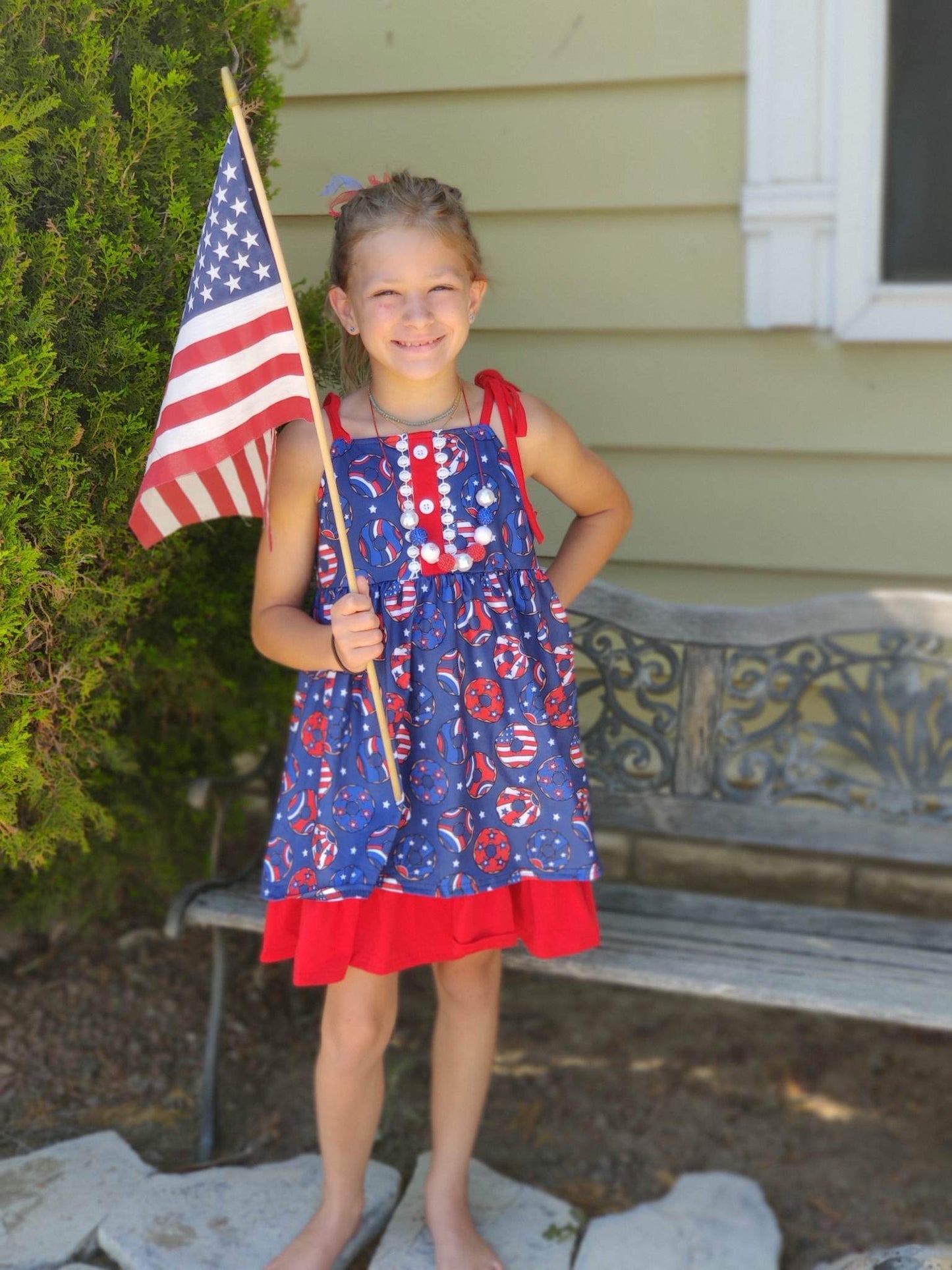 Patriotic Donuts Lace Dress