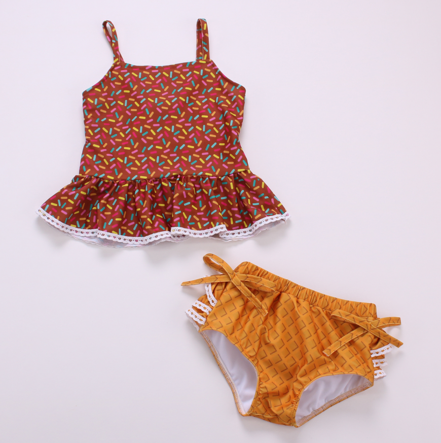 Ice Cream Cutie Tankini Ruffle Bum Swimsuit