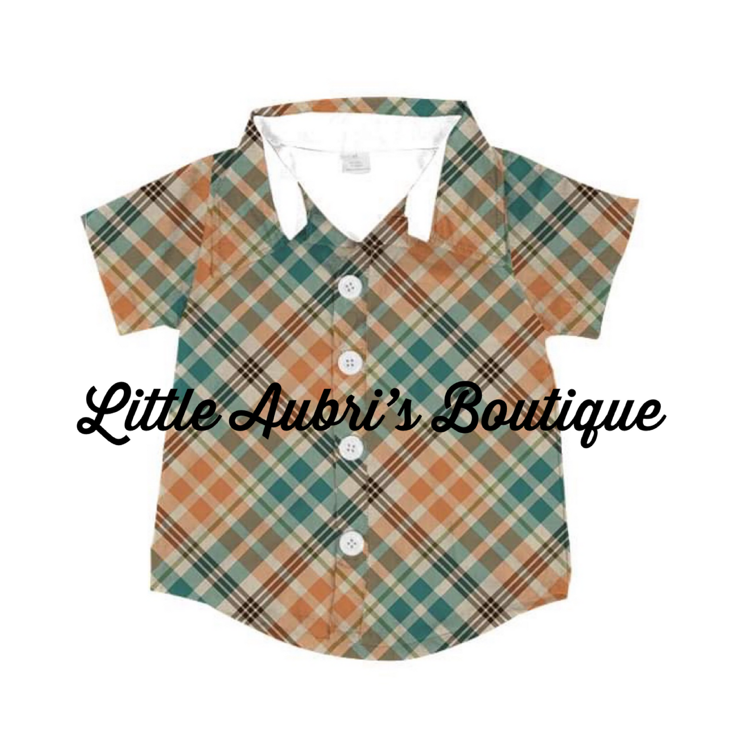 PREORDER Field of Pumpkins Plaid Button Down Shirt CLOSES 8/14