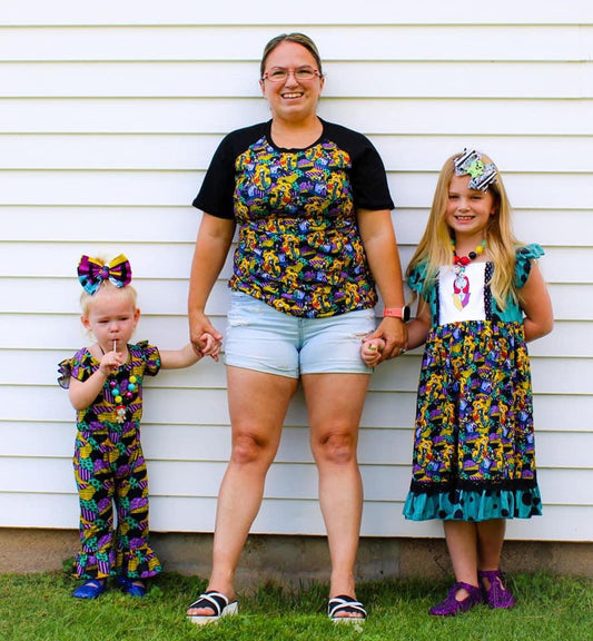 Jack & Sally Adult Raglan (Size down for women)