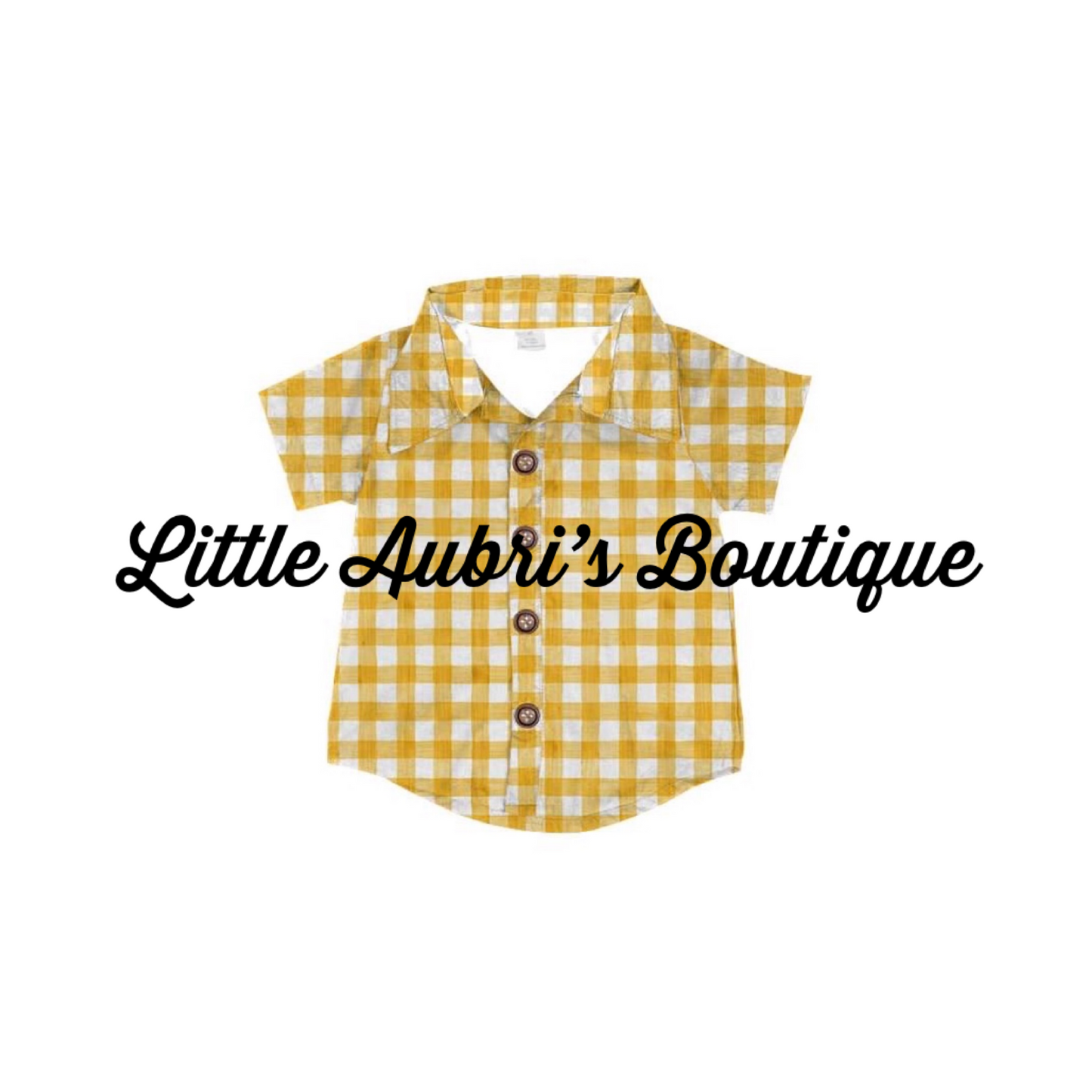 Marigold Gingham Button Down