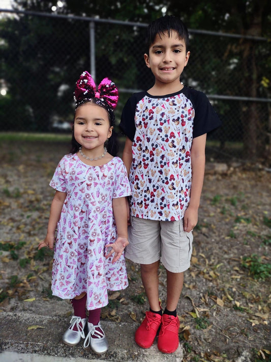 Pink Mouse Sweets Hidden Pocket Twirl Dress