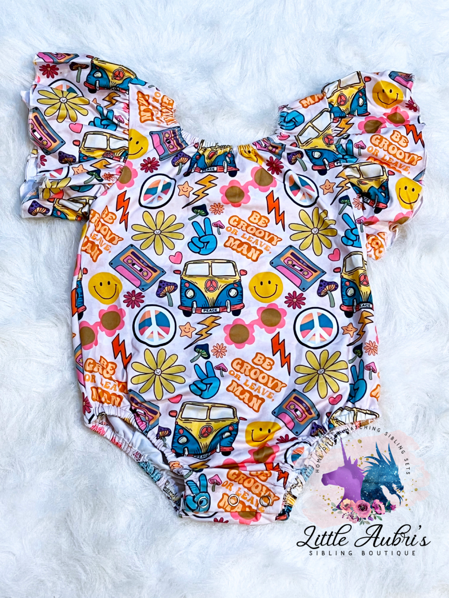 Groovy Babe Flutter Sleeve Leotard