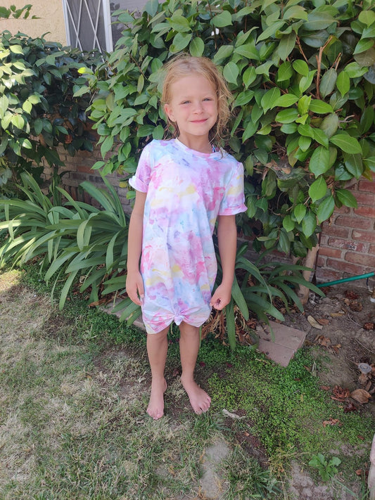 Pastel Tie Dye Kid T Shirt Dress
