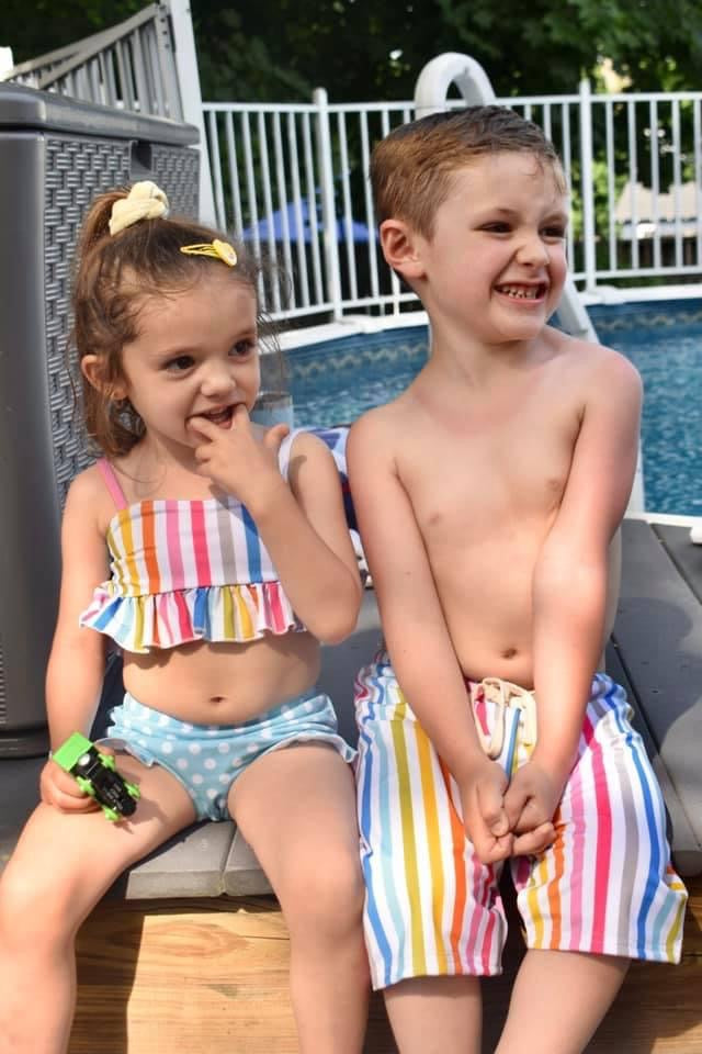 Pastel Stripes Board Shorts