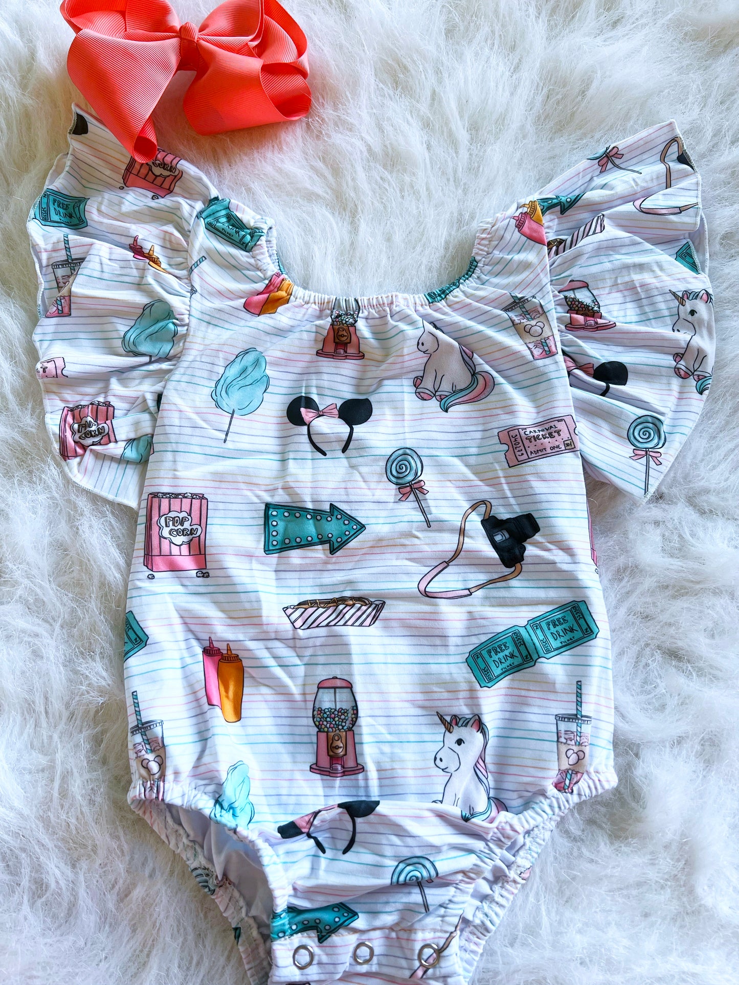 Mouse Fair Flutter Sleeve Leotard
