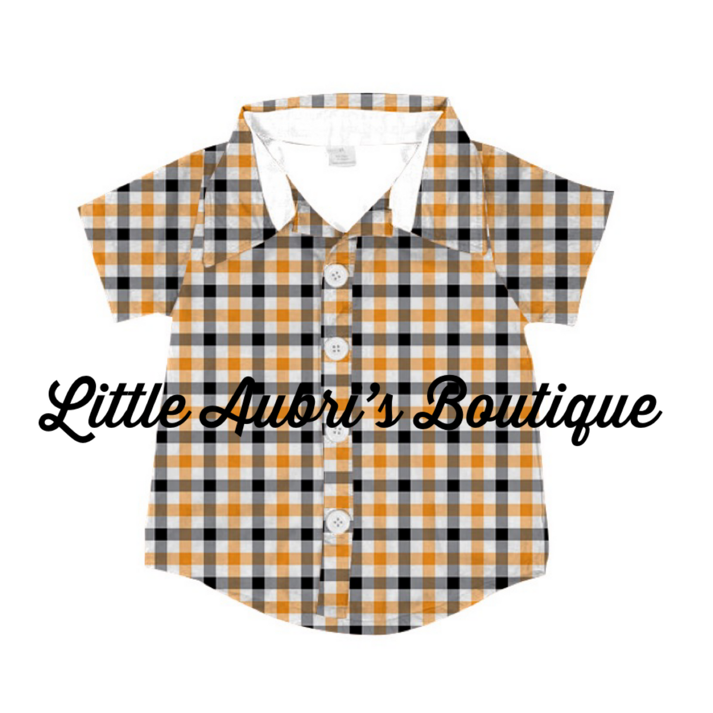 Halloween Plaid Button Down Shirt