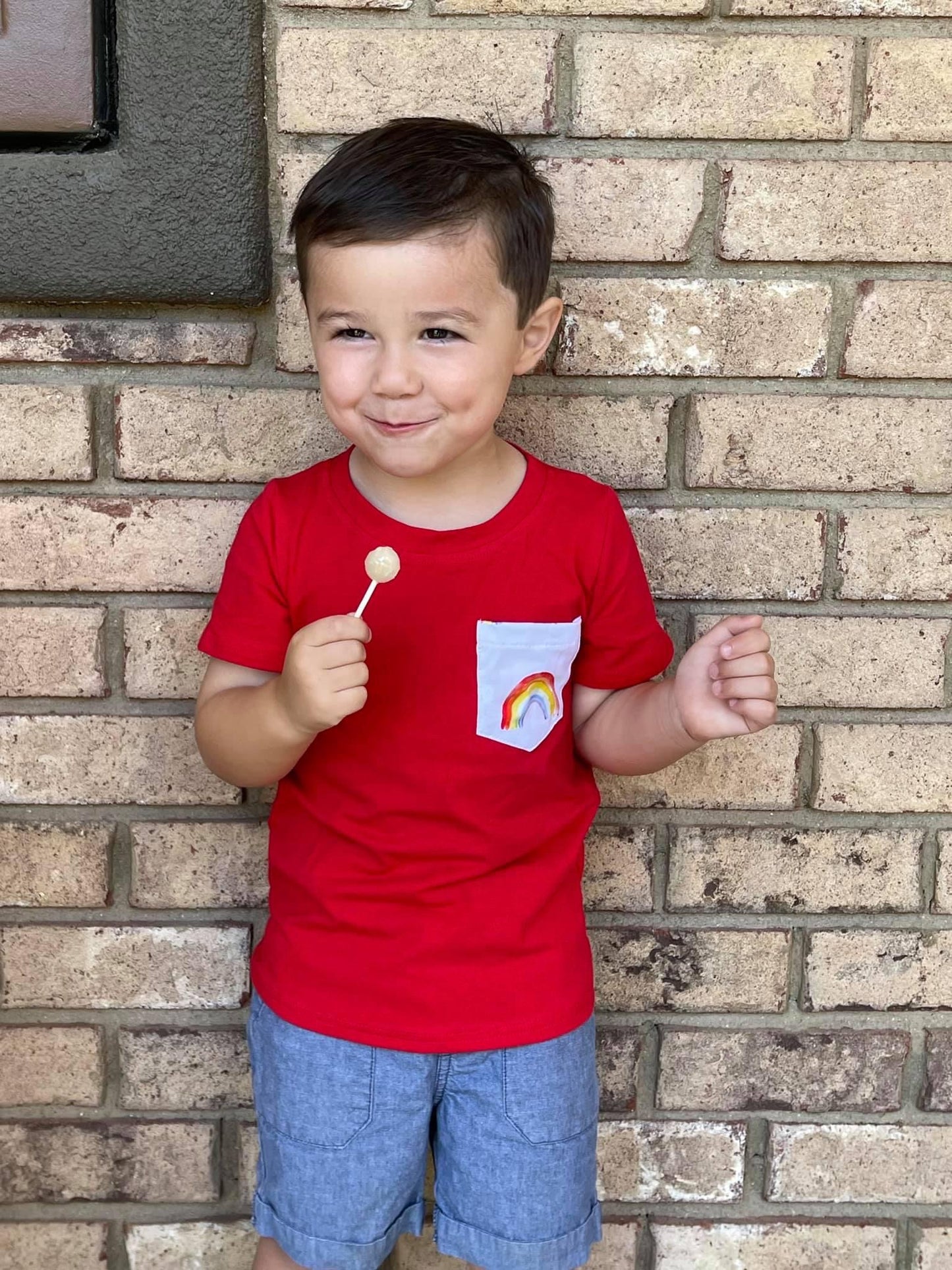 Traditional Rainbow Pocket Tee