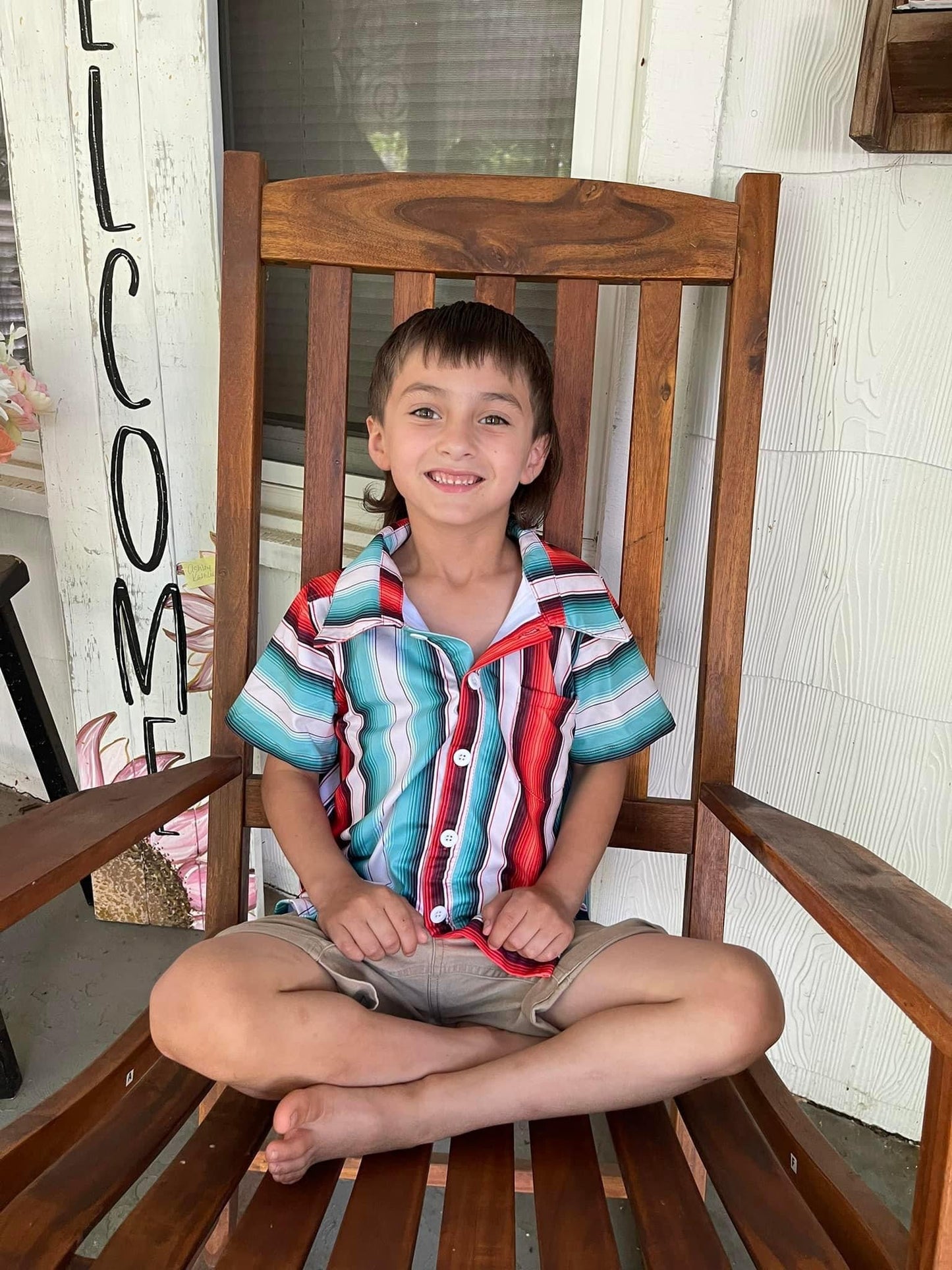 Blue Serape Button Down