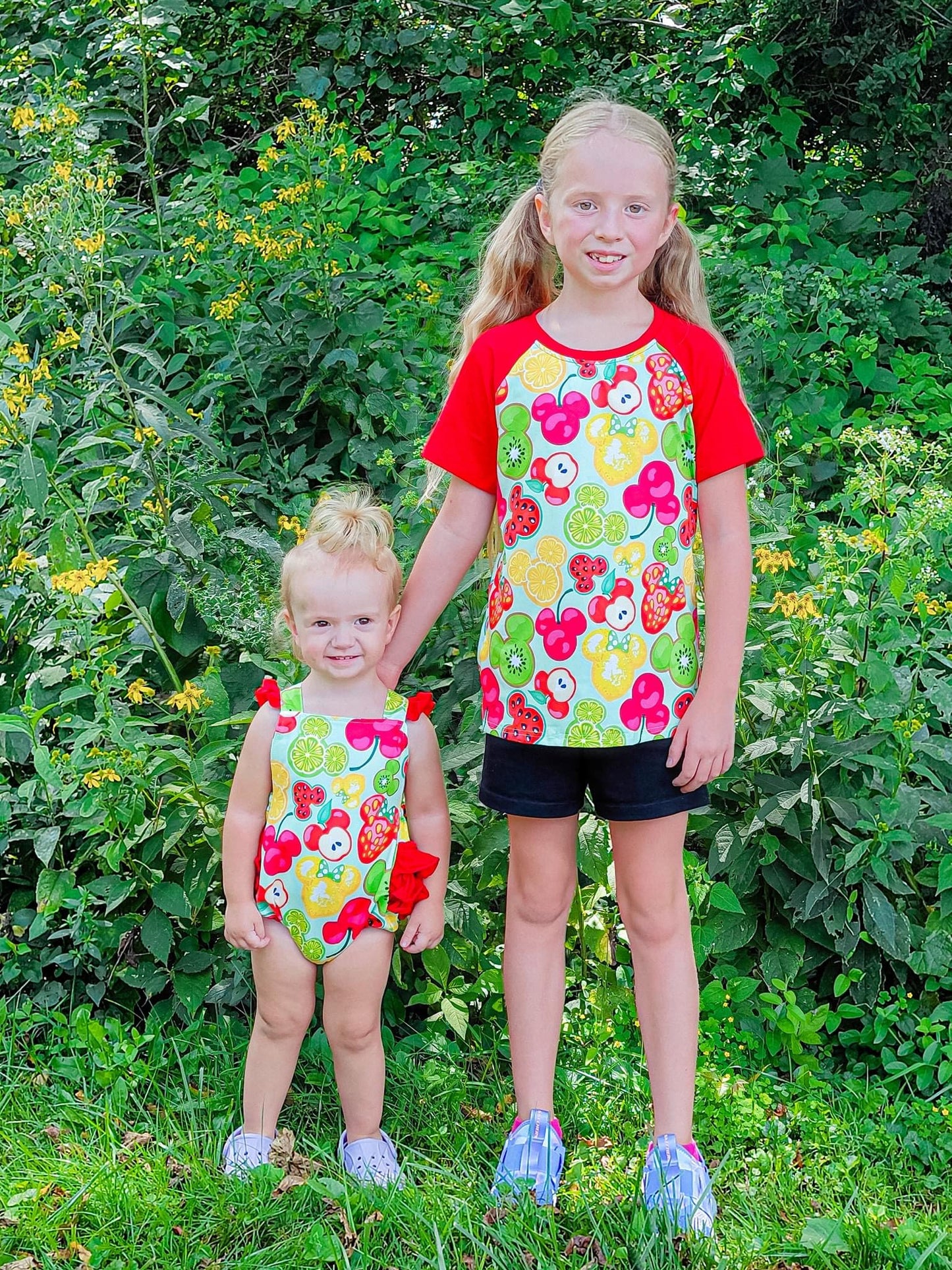 Mouse Fruits Ruffle Romper