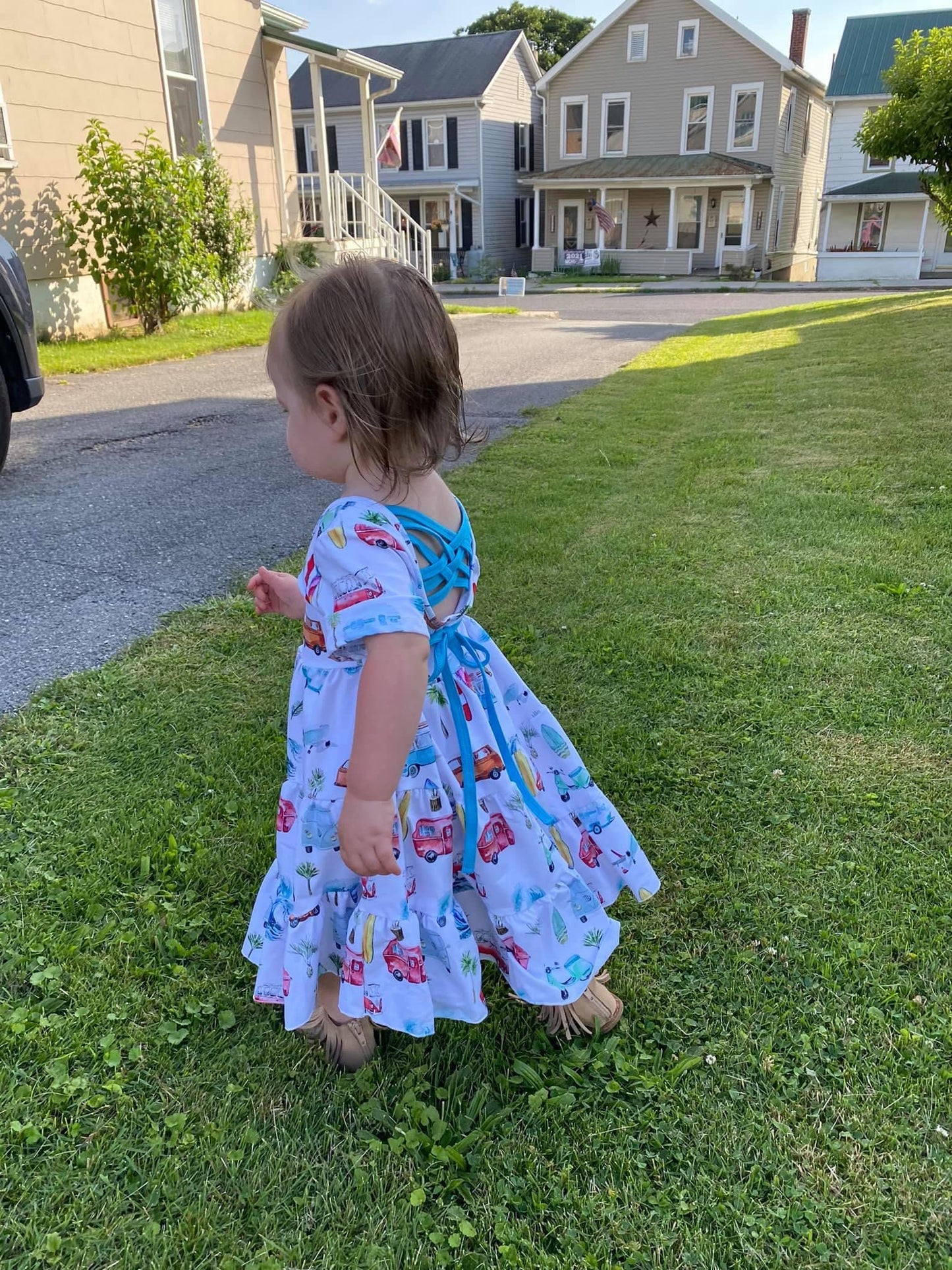 Beach Bum Triple Tiered Cross Back Dress