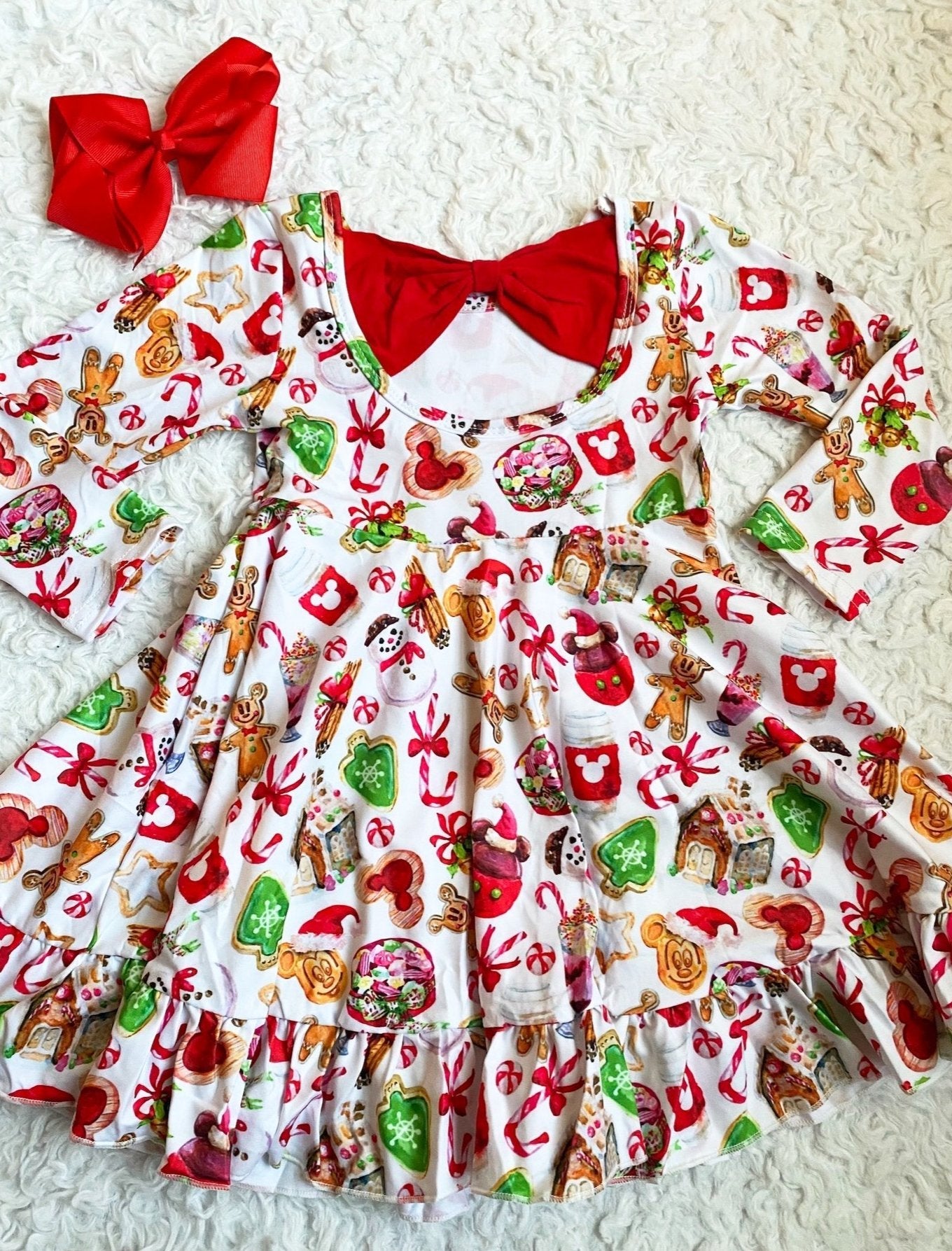 Christmas on Main St. Bow Back Dress