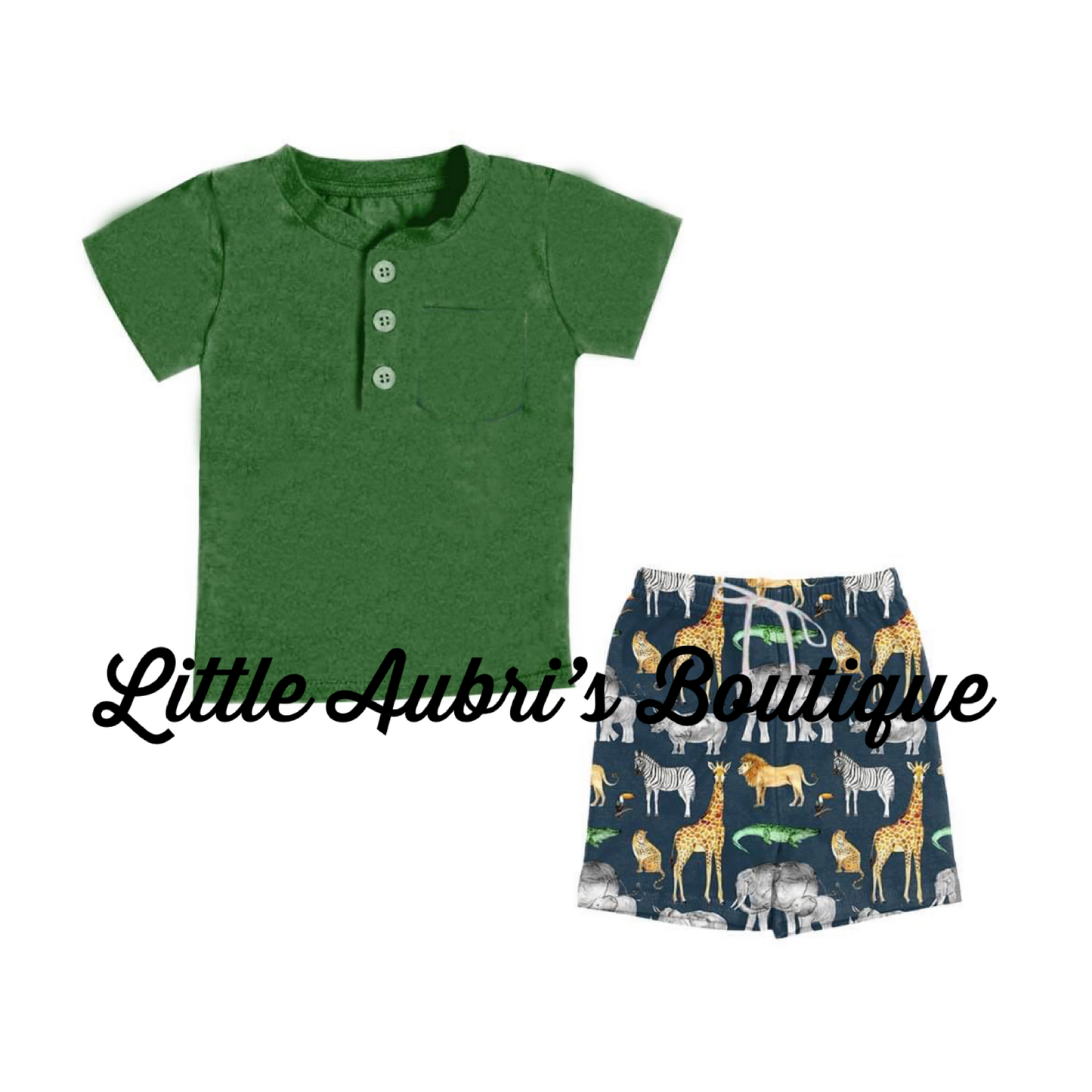Safari Henley and Short Set