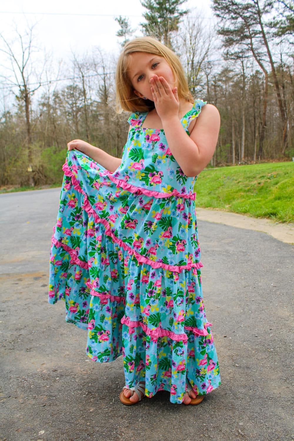 Flamingo Luau Maxi Dress