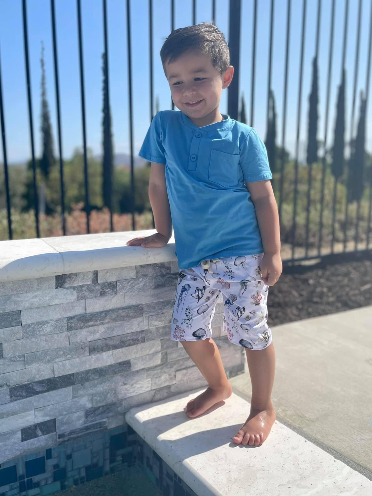 Sea Life Henley & Short Set