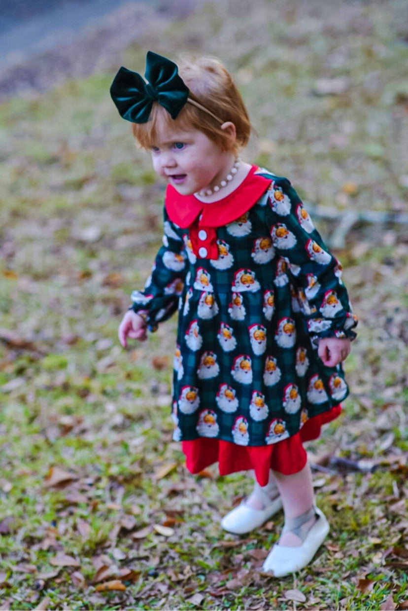 Vintage Santa Long Sleeve Dress