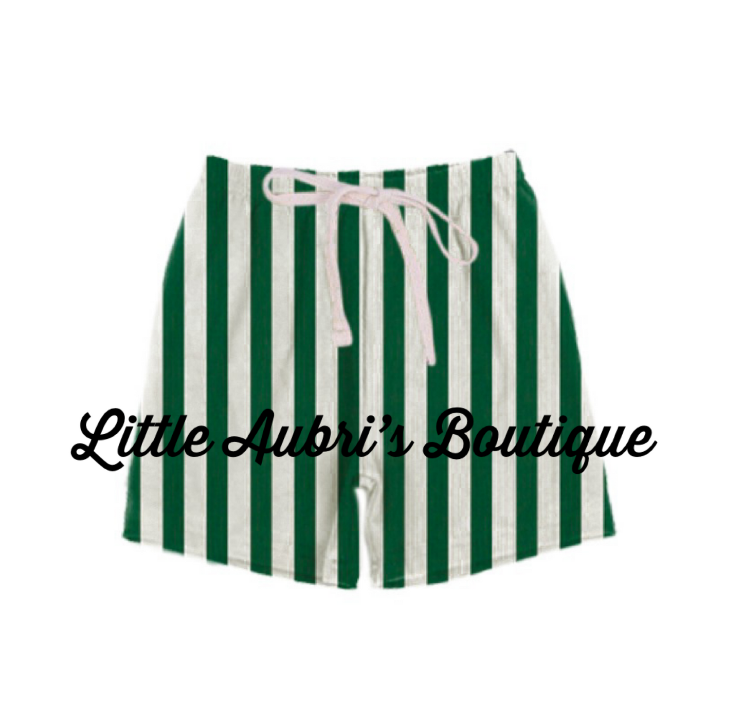 Green Stripe Board Shorts
