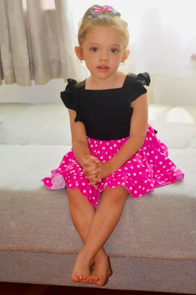 Pink Mouse Polka Dot Pinafore Tunic & Short Set