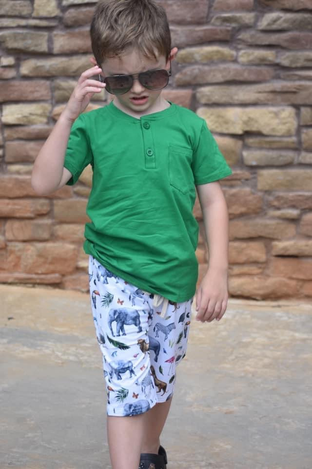 Zoo Safari Henley & Short Set