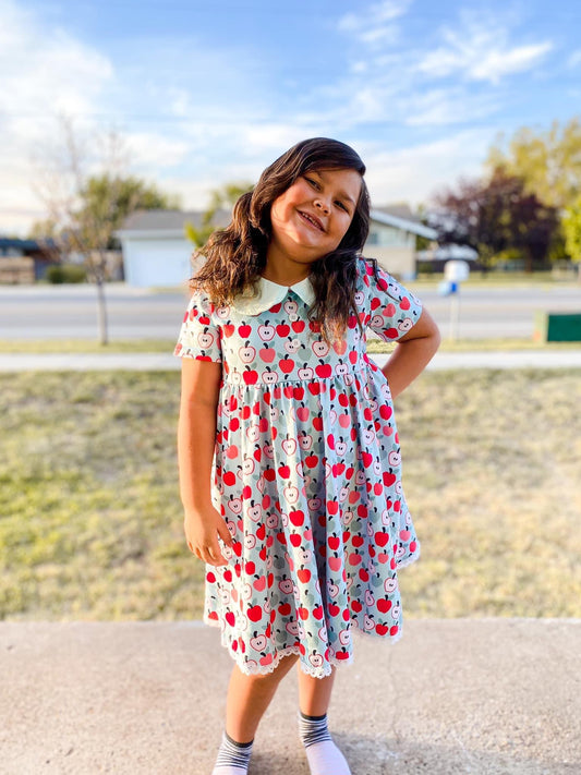 Apple of My Eye Lace Collar Dress