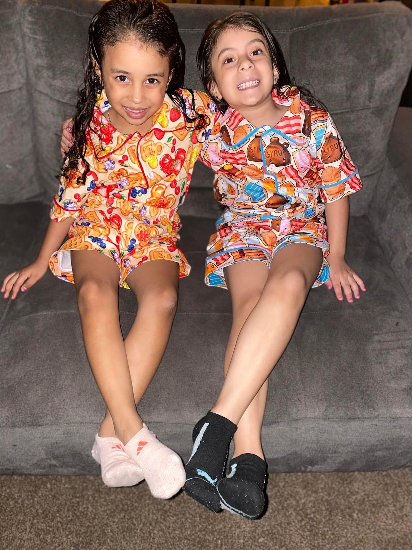 Breakfast Pajama Shorts Set