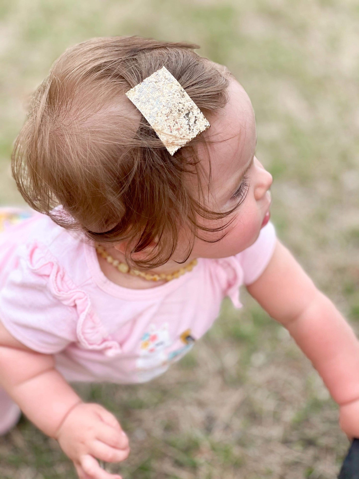 Single Glitter Snap Clip