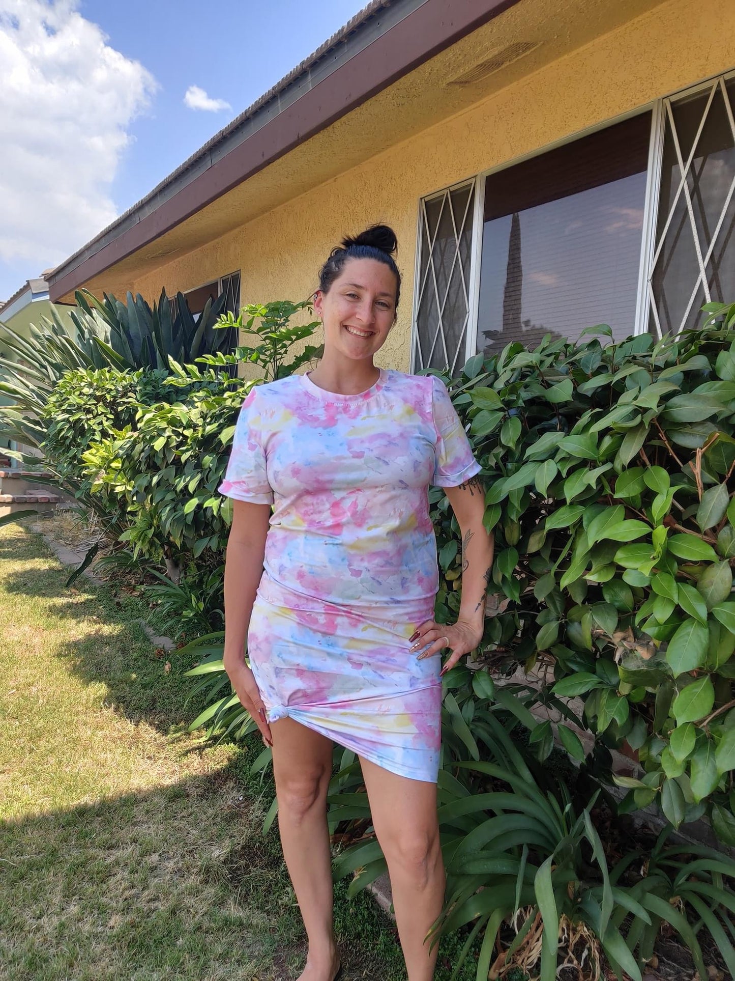 Mommy Pastel Tie Dye T Shirt Dress