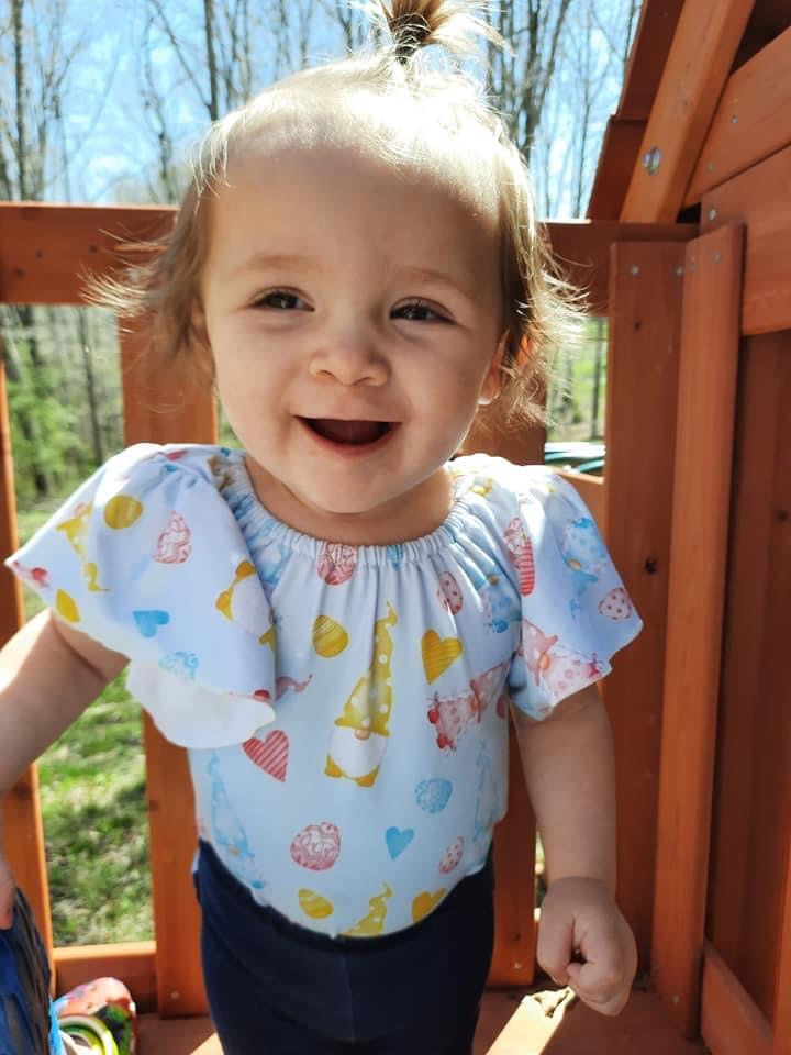 Easter Gnomes Flutter Sleeve Leotard