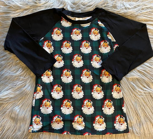 Vintage Santa Long Sleeve Raglan