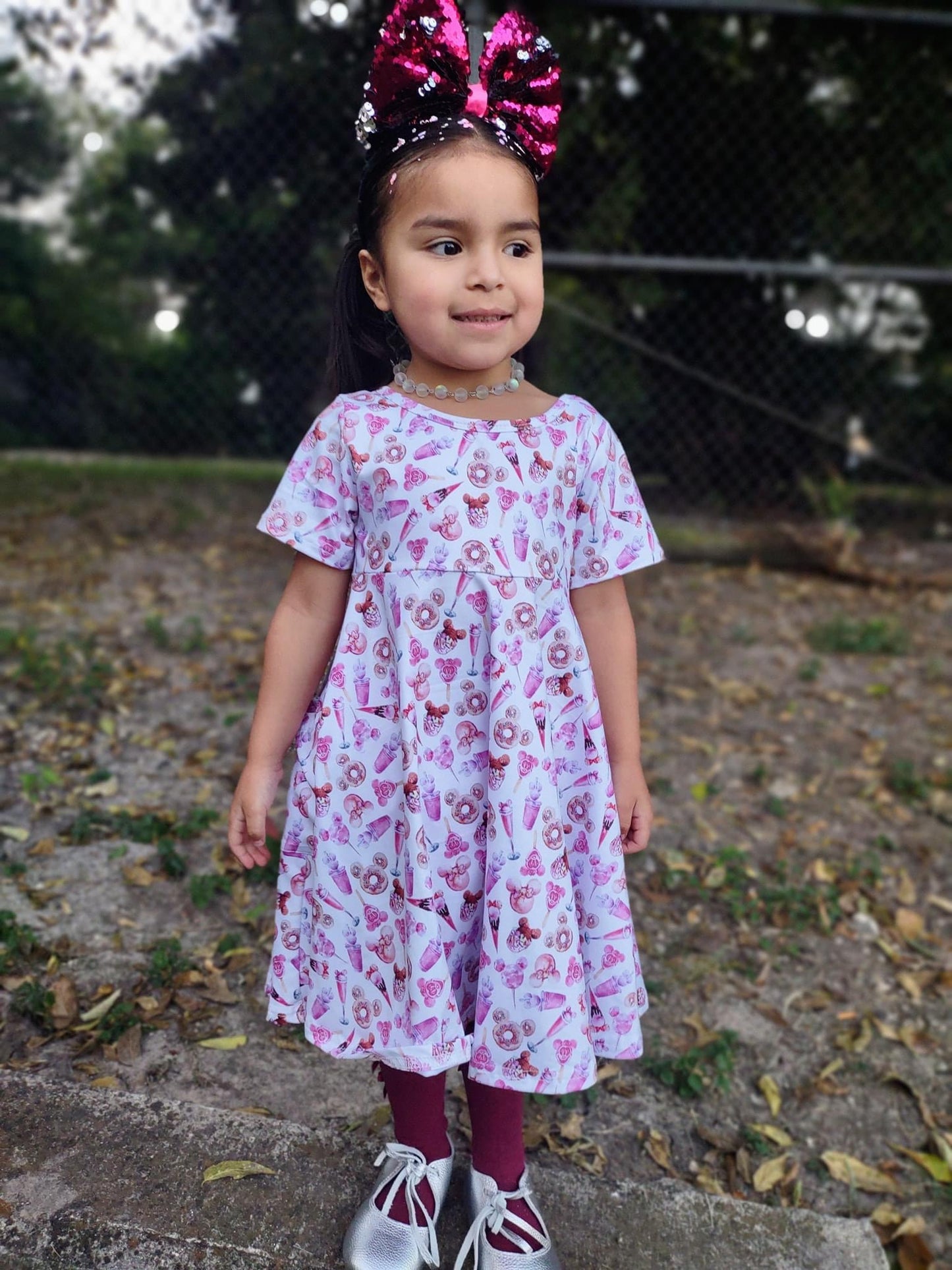 Pink Mouse Sweets Hidden Pocket Twirl Dress