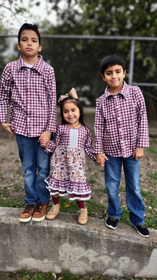 Burgundy Long Sleeve Button Down Shirt