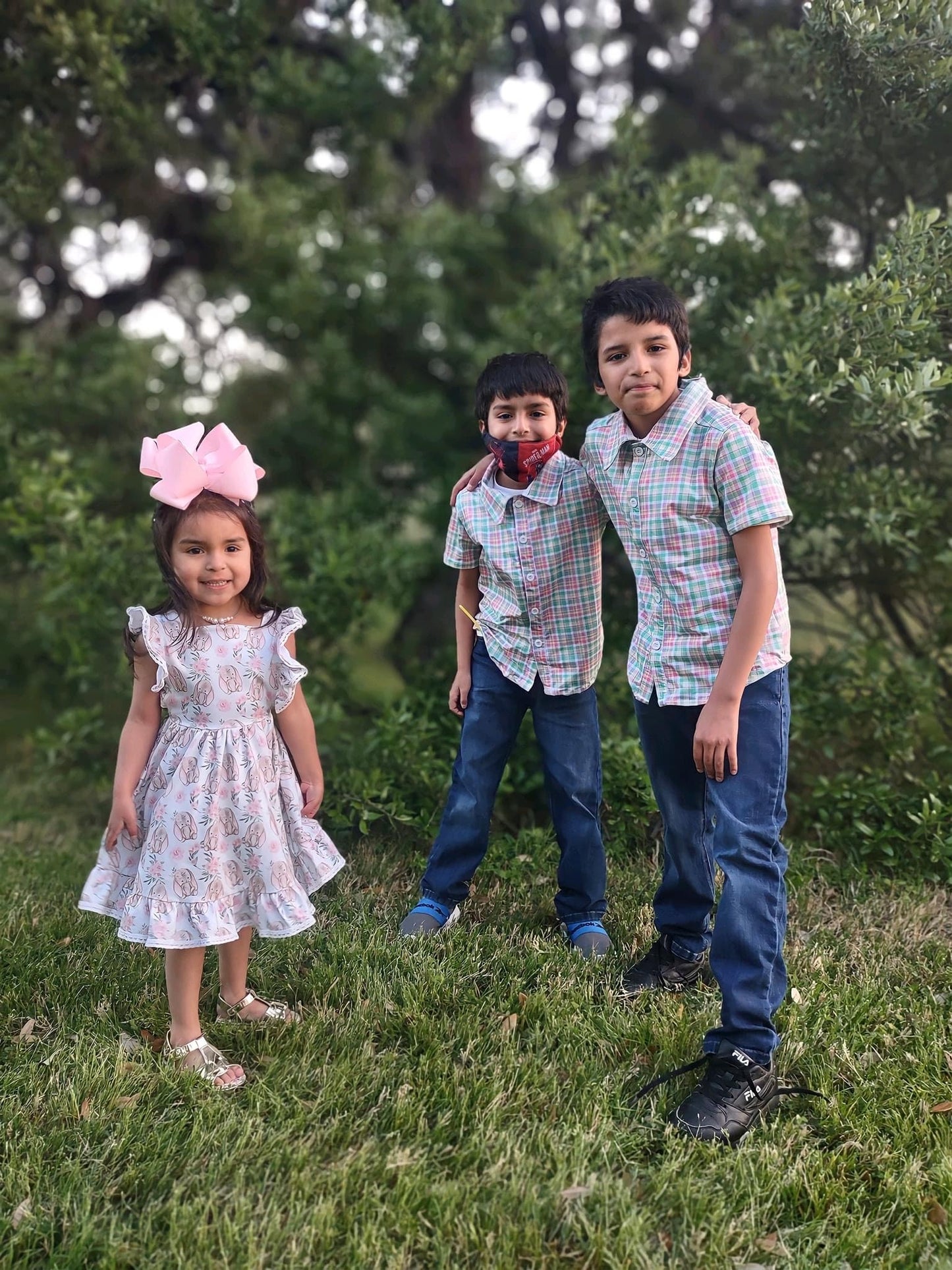 Floral Bunny Pinafore Dress