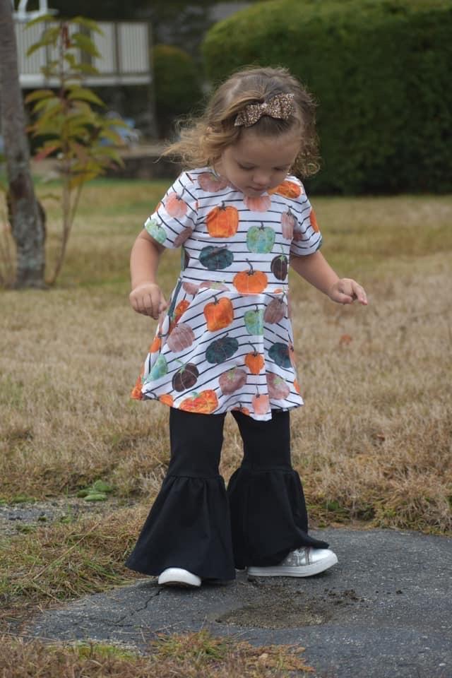 Black Bell Bottom Pants