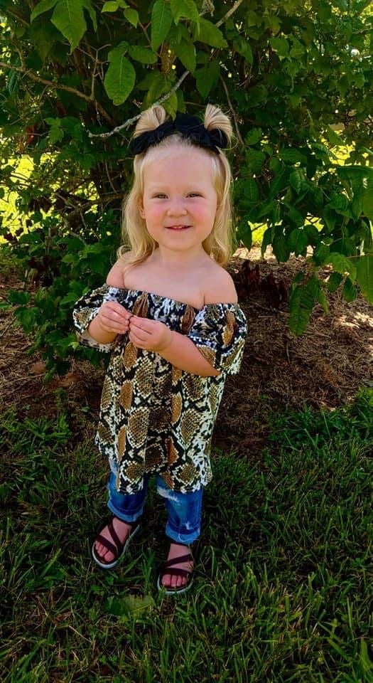 Snakeskin Off Shoulder Tunic Top