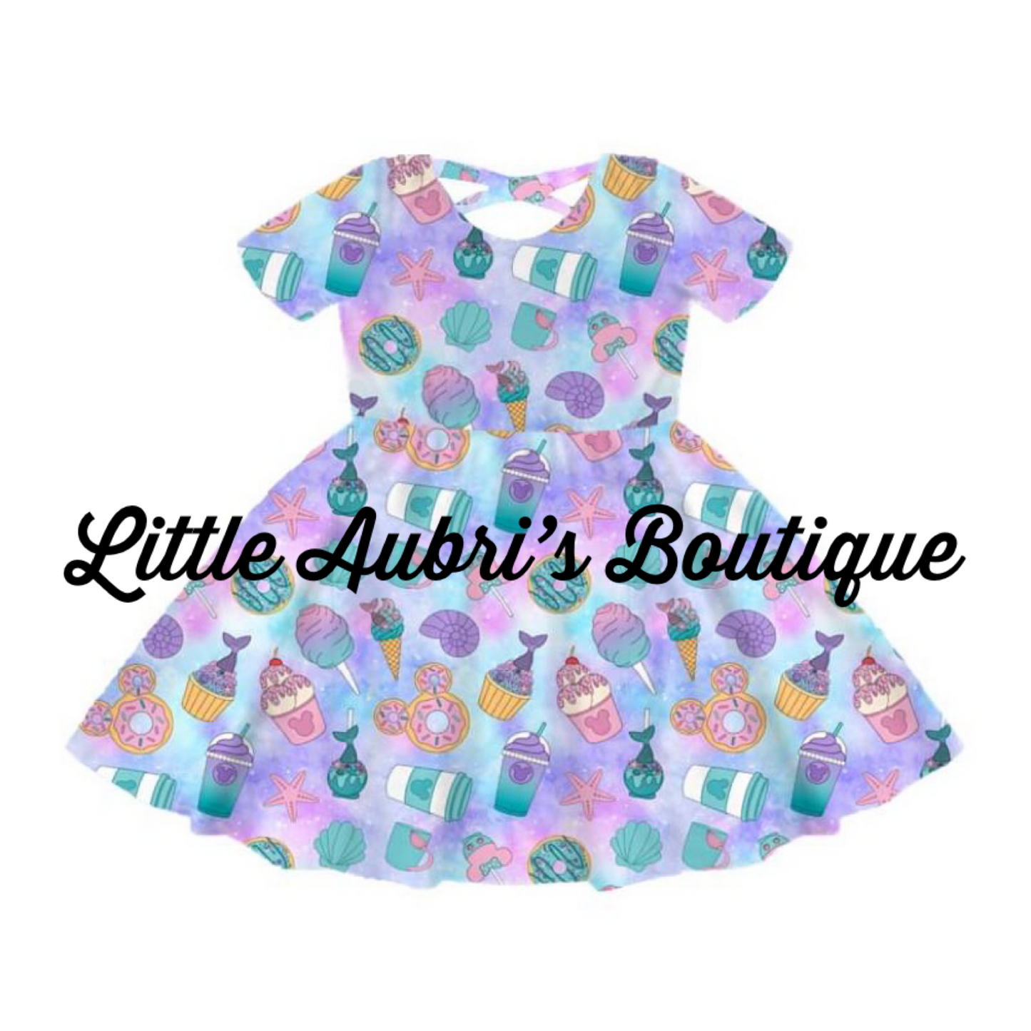 Mermaid Mouse Cross Back Dress