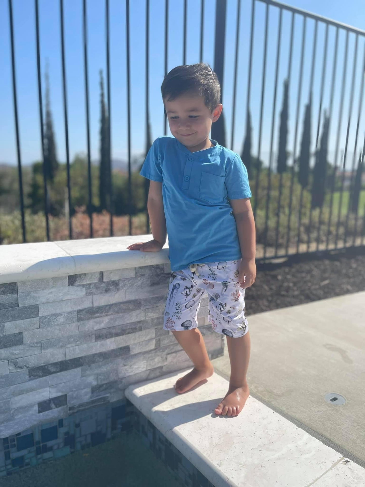 Sea Life Henley & Short Set