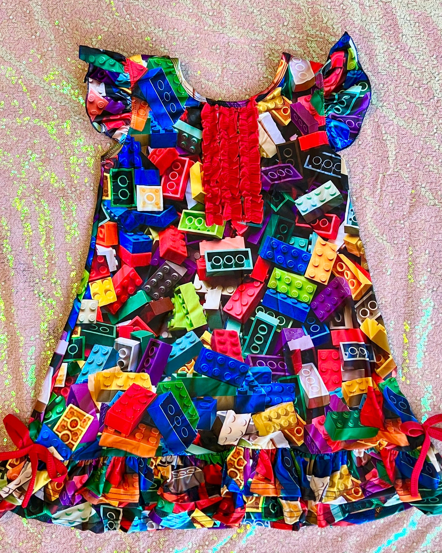 Building Blocks Pajama Dress