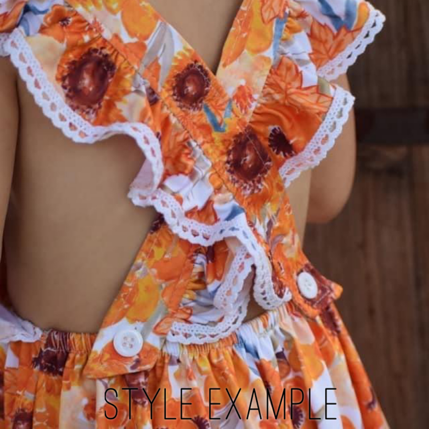 Floral Bunny Pinafore Dress