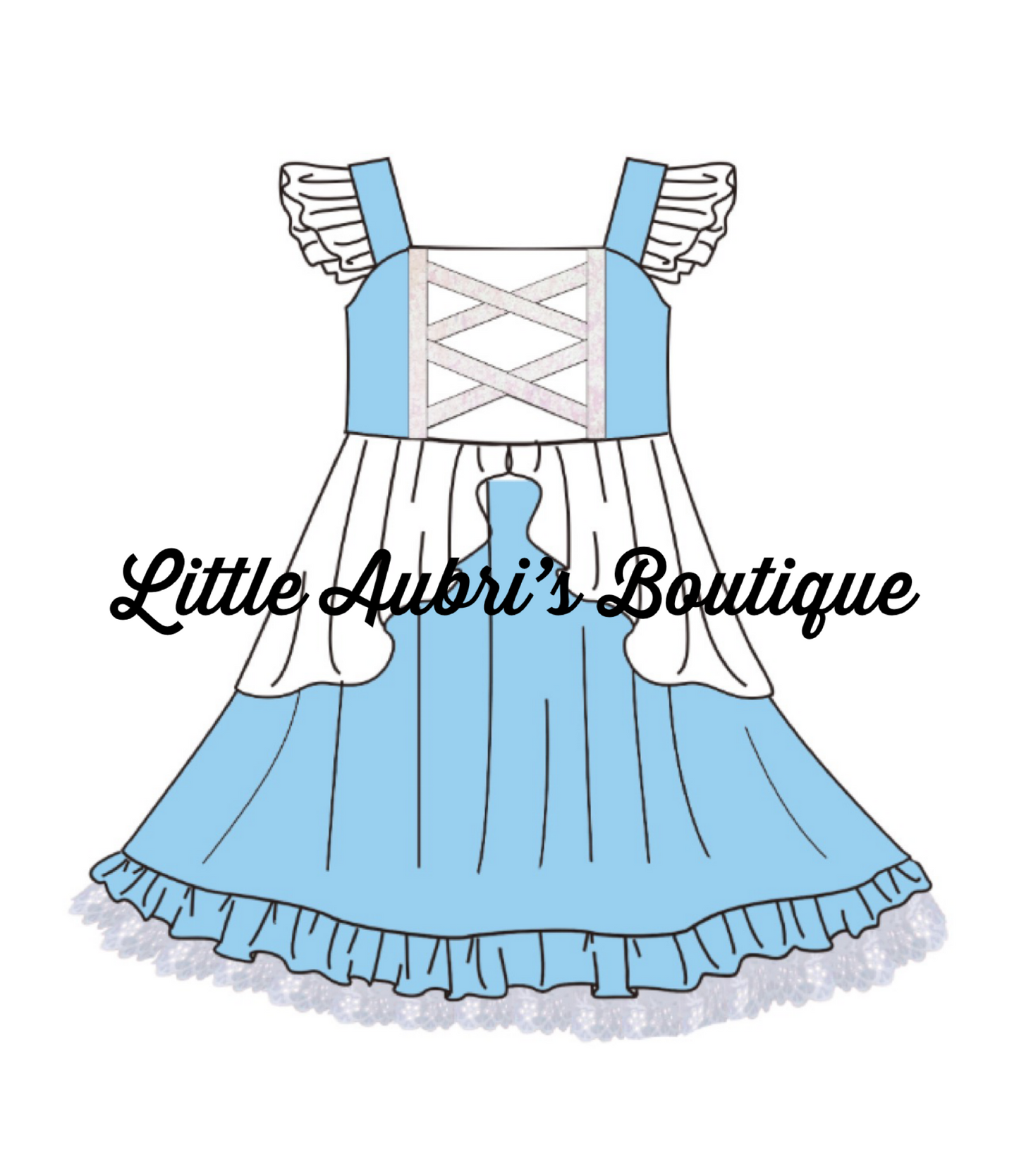 Glass Slipper Princess Ruffle Dress