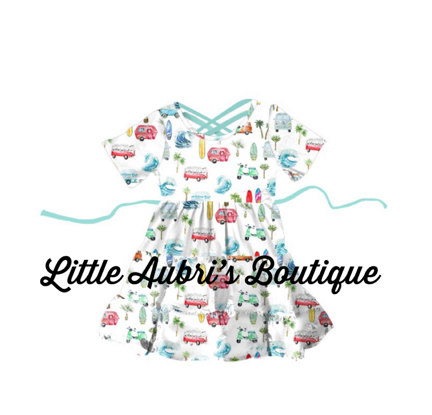 Beach Bum Triple Tiered Cross Back Dress