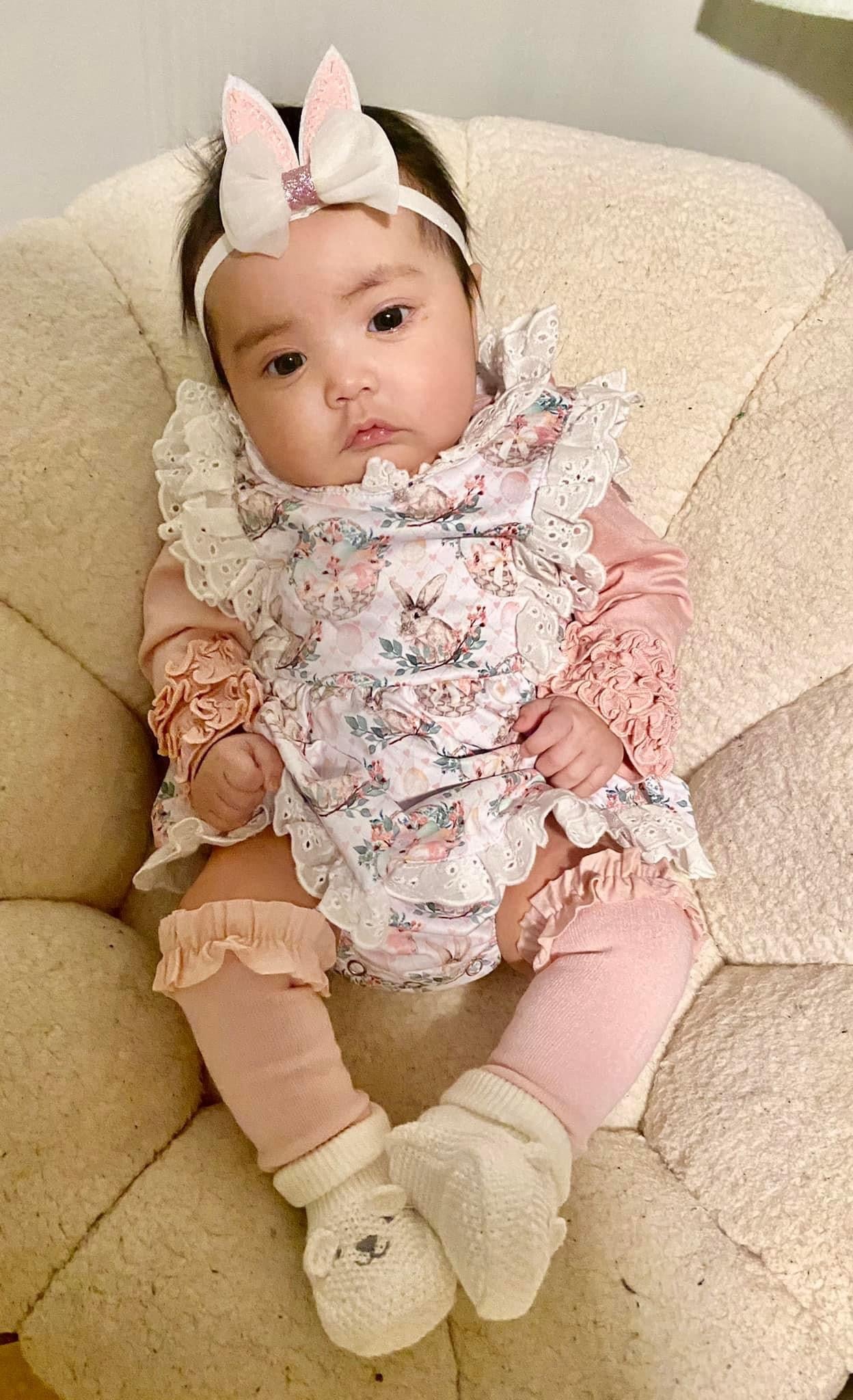 Vintage Bunnies Lace Romper