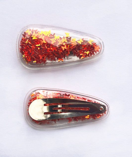 Single Orange Butterfly Shaker Clip