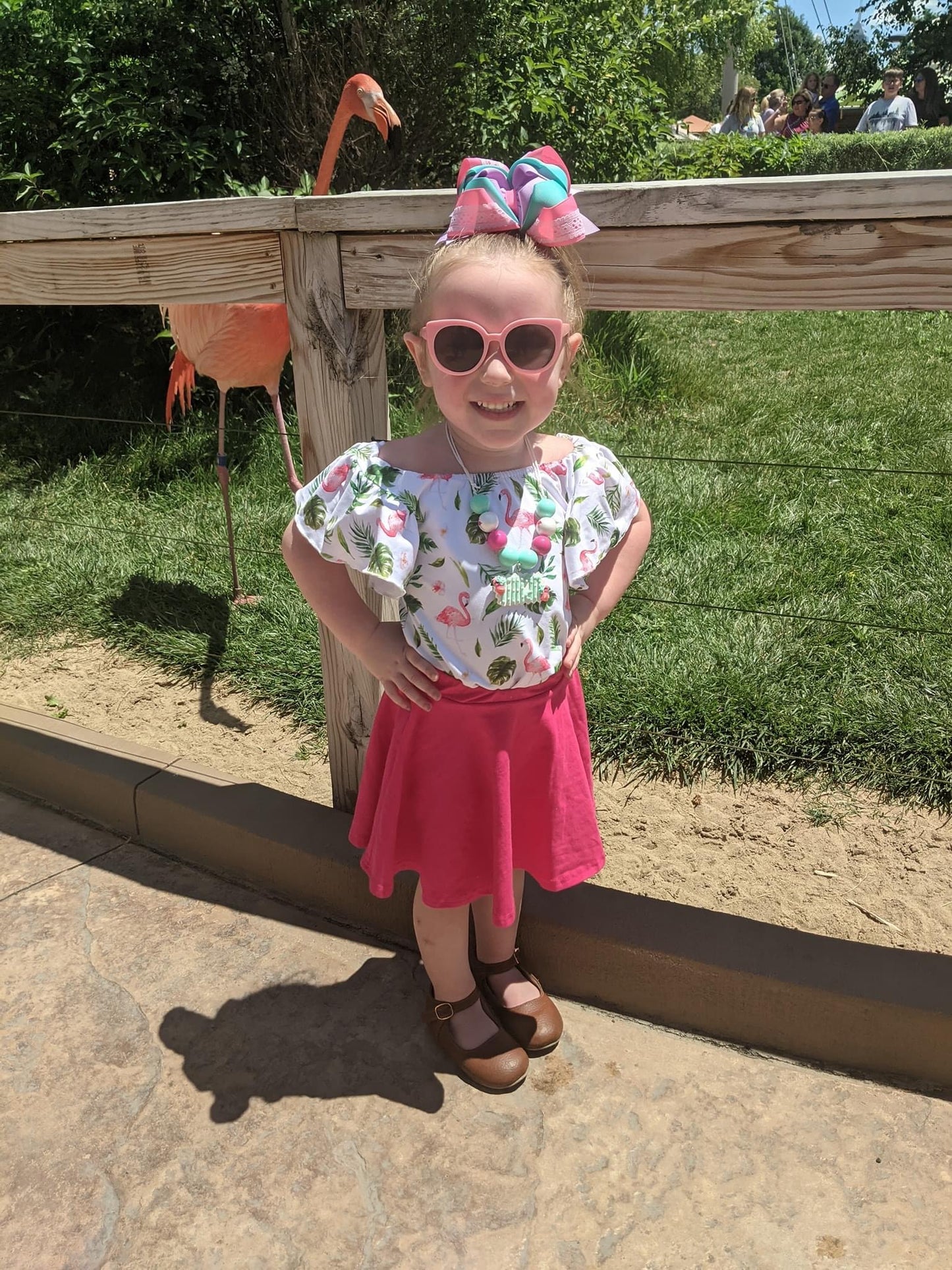Dark Pink Skirt w/ Built in Shorts