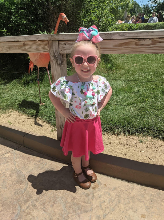Dark Pink Skirt w/ Built in Shorts