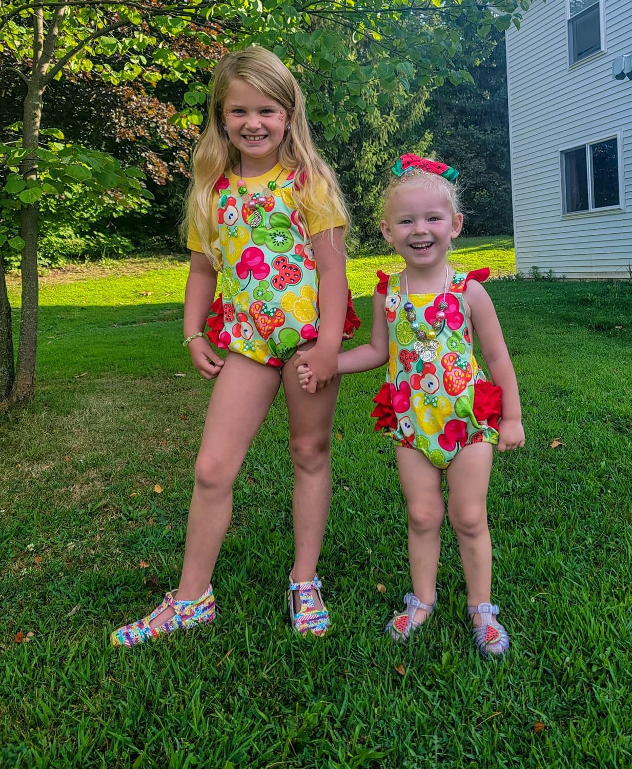Mouse Fruits Ruffle Romper