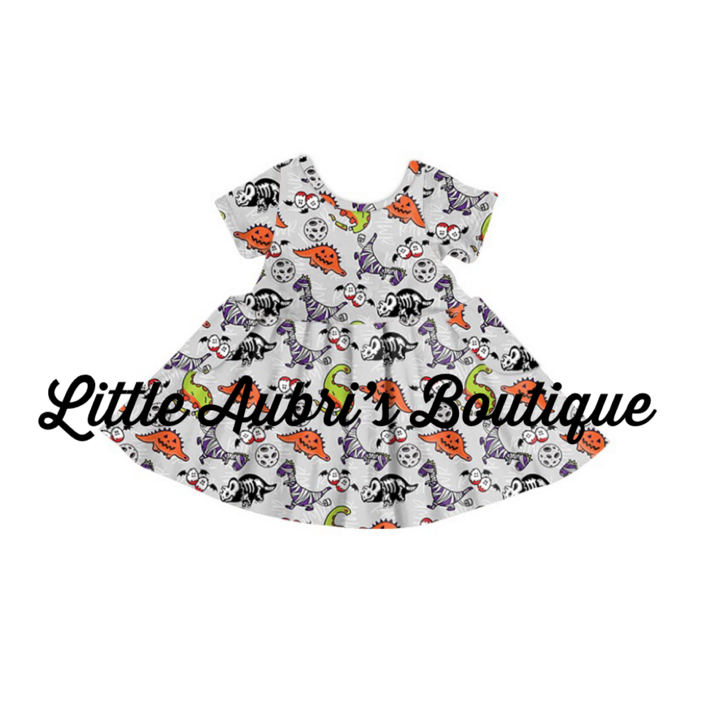 Halloween Dinos Hidden Pocket Twirl Dress