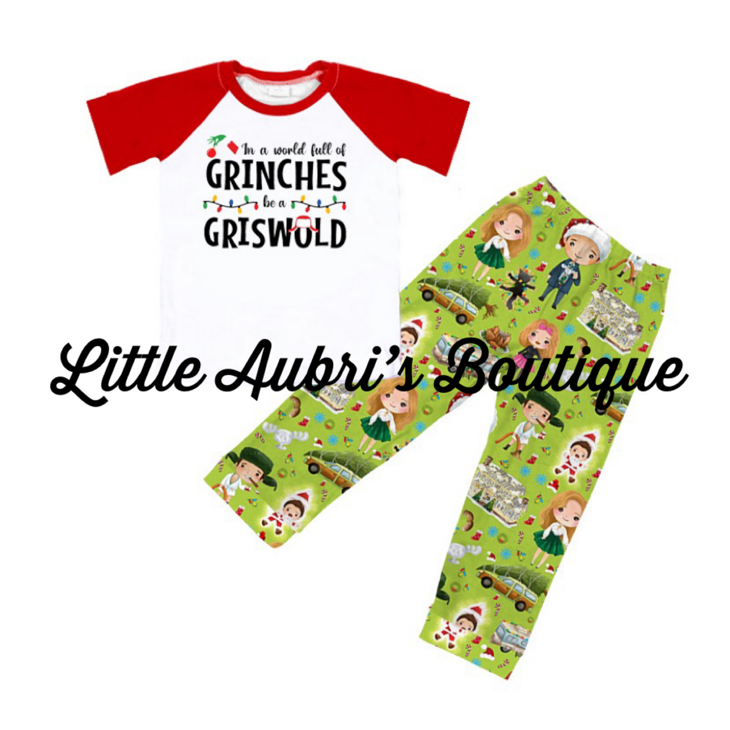 Christmas Vacation Adult Short Sleeve Graphic Tee and Pajama Set